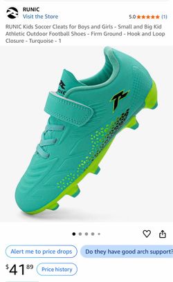 Runic Kids Soccer Cleats – Turquoise