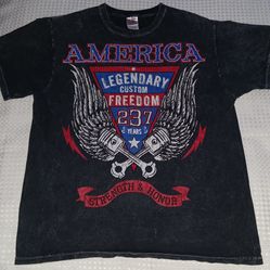 America USA Strength & Honor Shirt Men's Size Large $5