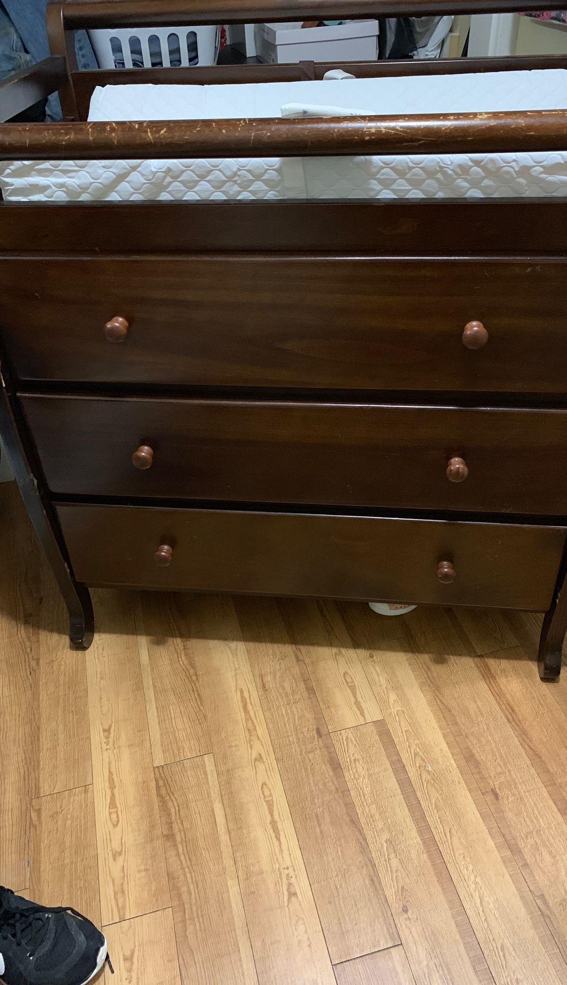 Changing table with drawers