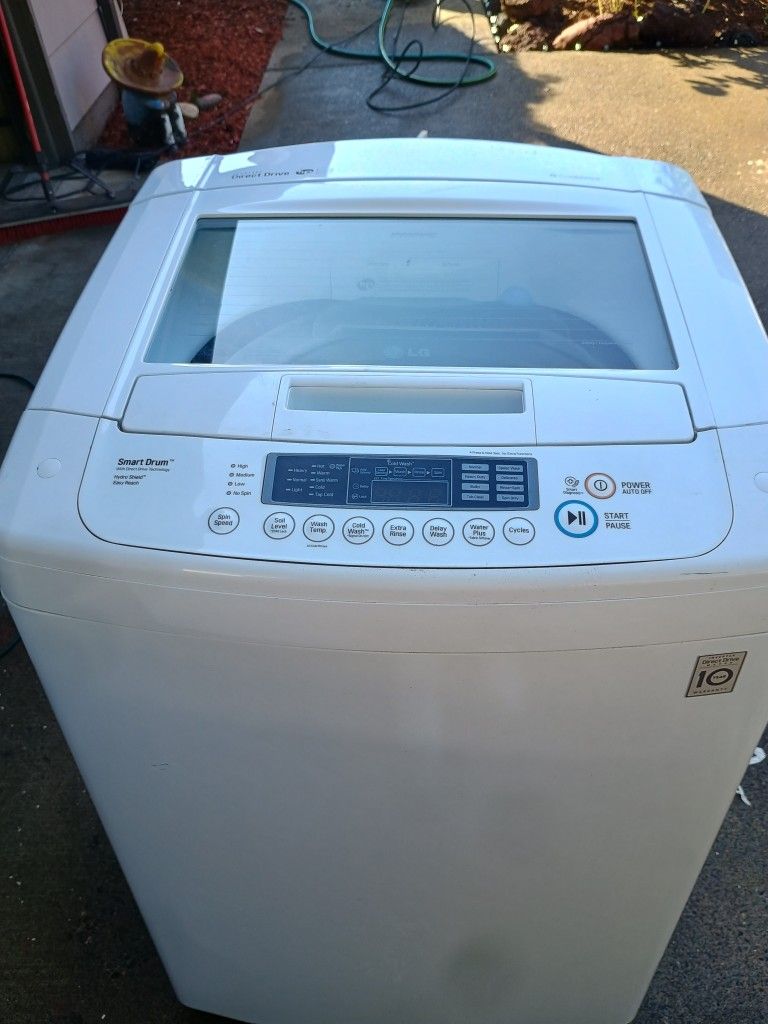 LG WT1001CW Top-Load Washer — Smart Drum, Inverter Direct Drive — $250 OBO