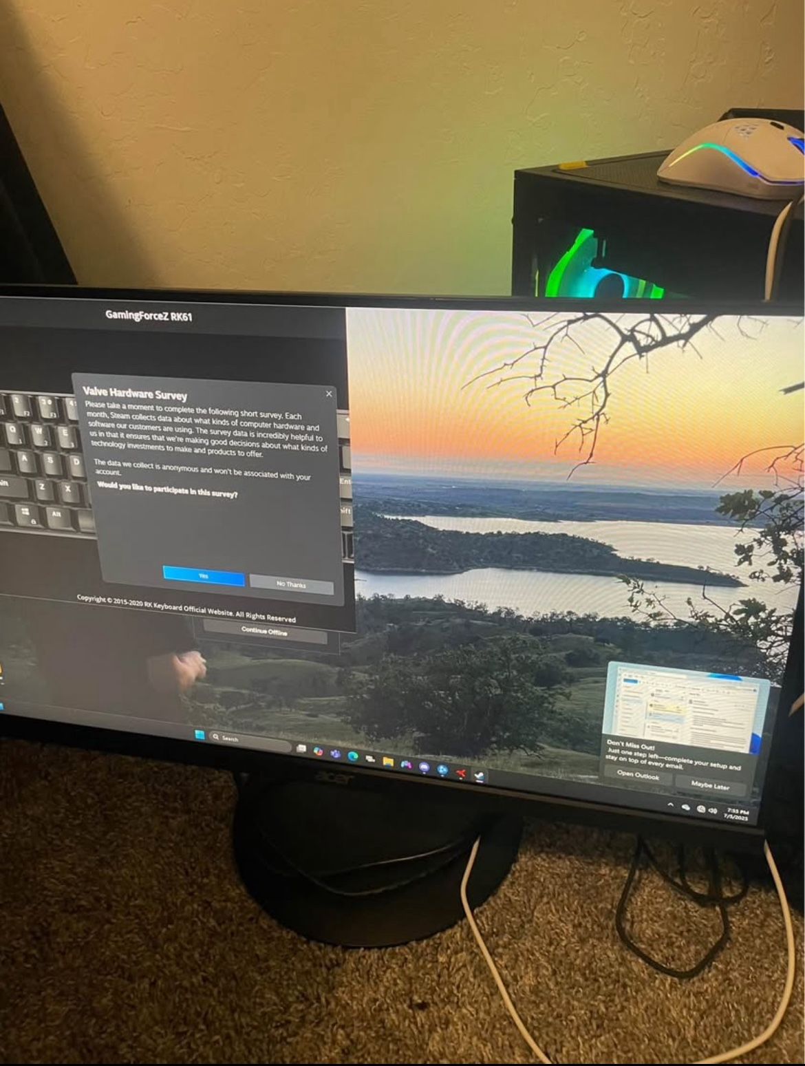 Pc gaming set up 