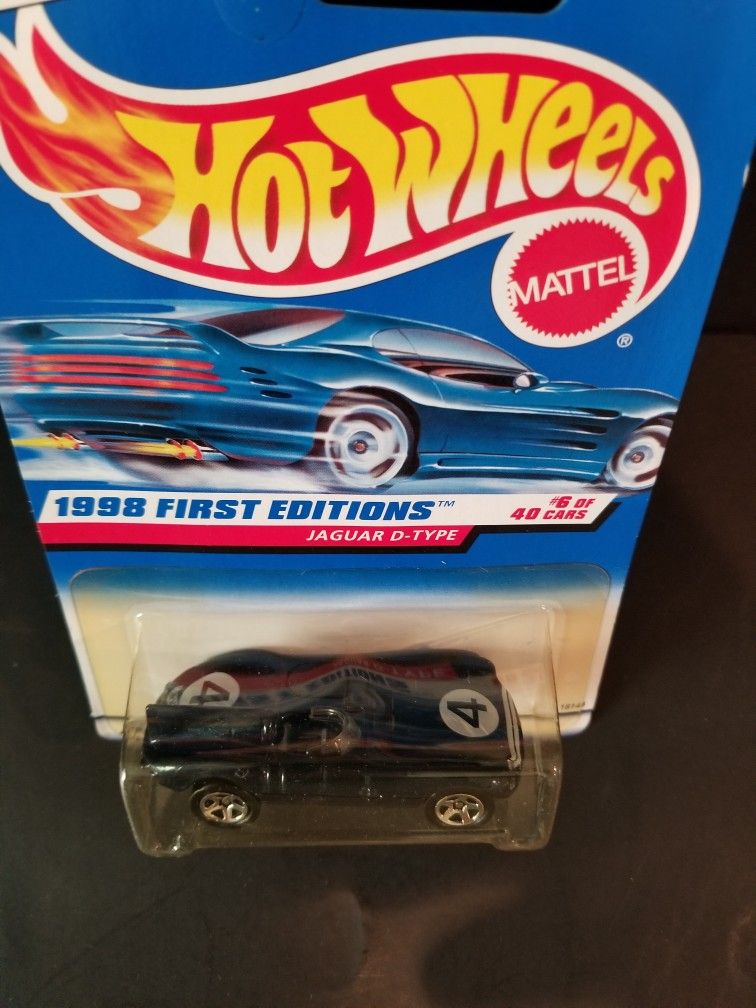 Hot Wheels Diecast Vintage Jaguar D Type #638 5 Spokes Very Hard To Find