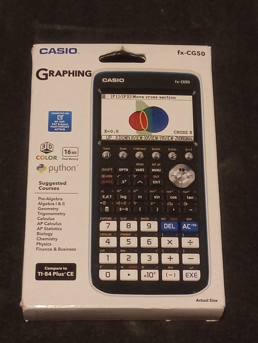 Casio Fx-CG50 Graphing Calculator, New