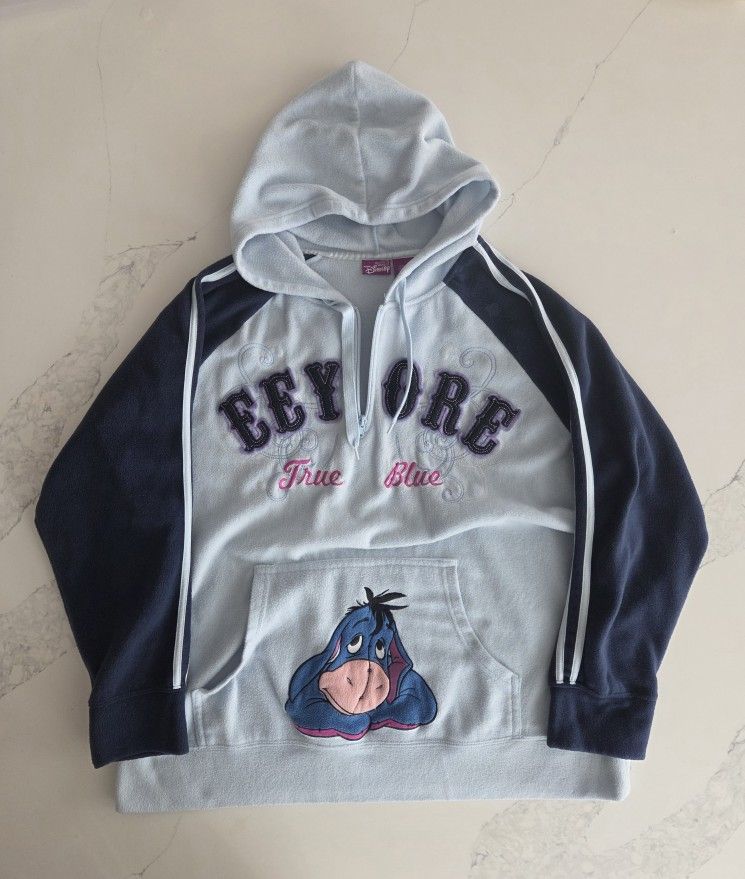 Disney Eeyore Womens Plus SIZE 2X Fleece Hoodie