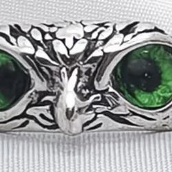 Owl Ring Size 8 Adjustable 