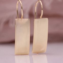 Long Square Shiny Women Earrings 585 Ros