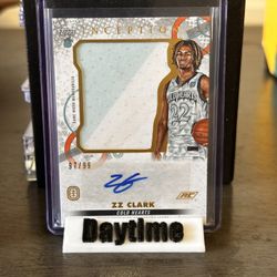2022-23 ZZ Clark Topps Inception Overtime Elite Rookie Auto Jumbo Relic/ 99