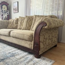 Matching Wood Frame couches