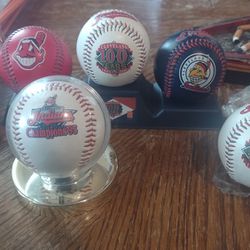 5 Cleveland Indians Baseballs From McDonald's. 