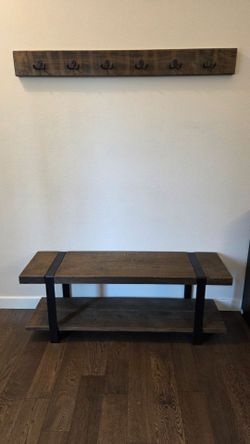 Entryway / Mudroom set with coat rack + bench