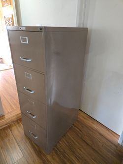 Full size metal locking file cabinet