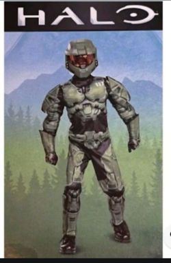 Disguise Halo Infinite Master Chief Padded Halloween Costume Birthday Jumpsuit 
Size M (8-10)