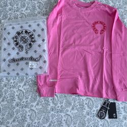 Chrome hearts pink long sleeve