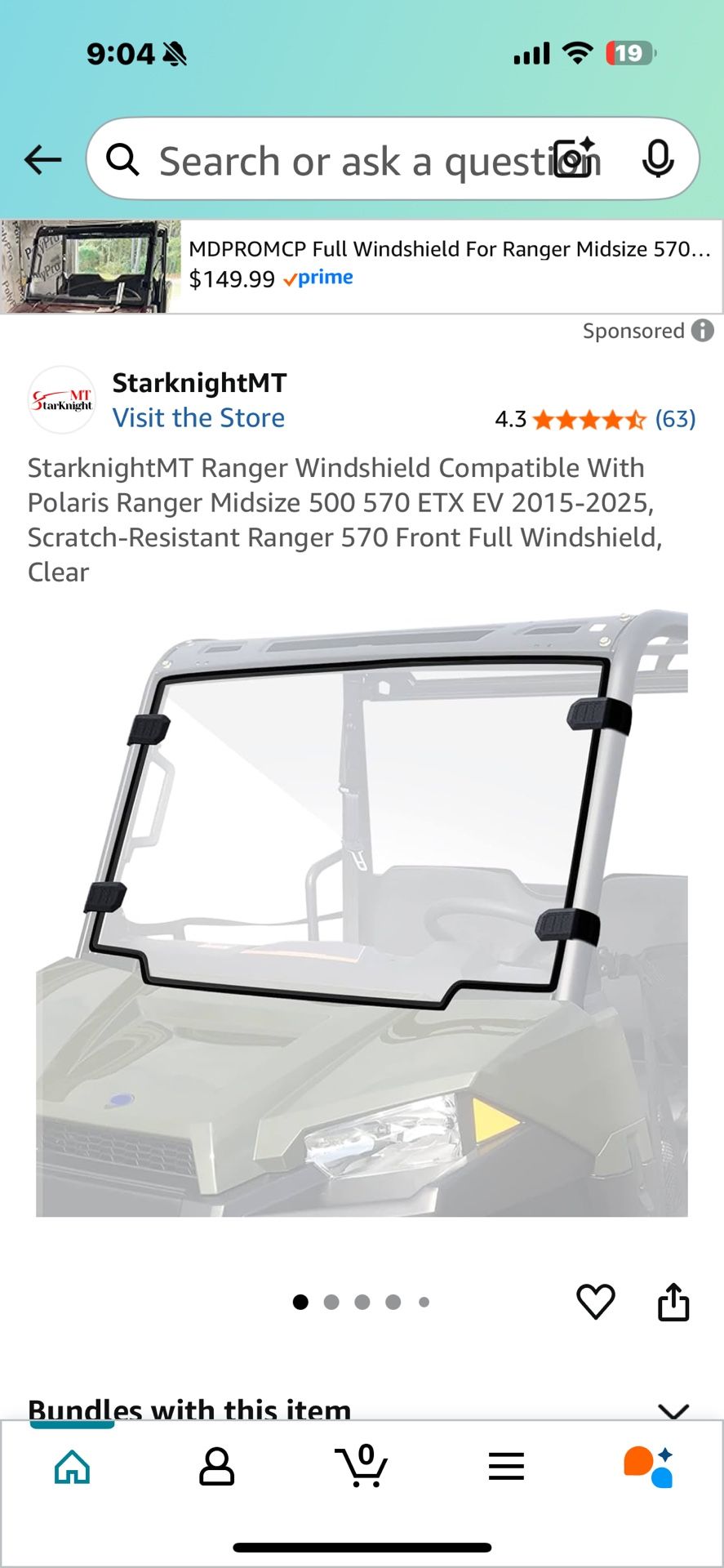 Polaris Ranger Windshield 