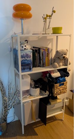 IKEA BAGGEBO Shelving Unit — Metal/White