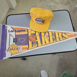 Los Angeles Lakers Team Pennant & Cap