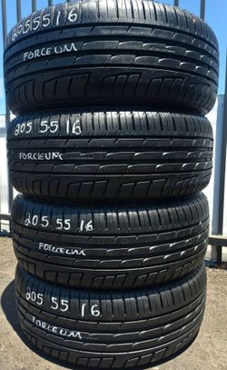 SET OF 4 P205/55R16 FORCEUM