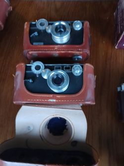 Vintage cameras and photo accessories