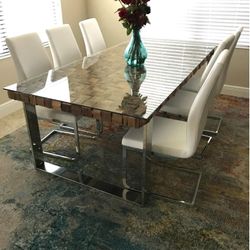 Contemporary Teak Dining Table