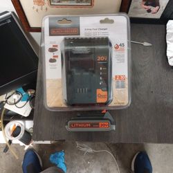 Black And Decker 20v Lithium Ion Charger And Battery Both Brand New for  Sale in Kenmore, WA - OfferUp