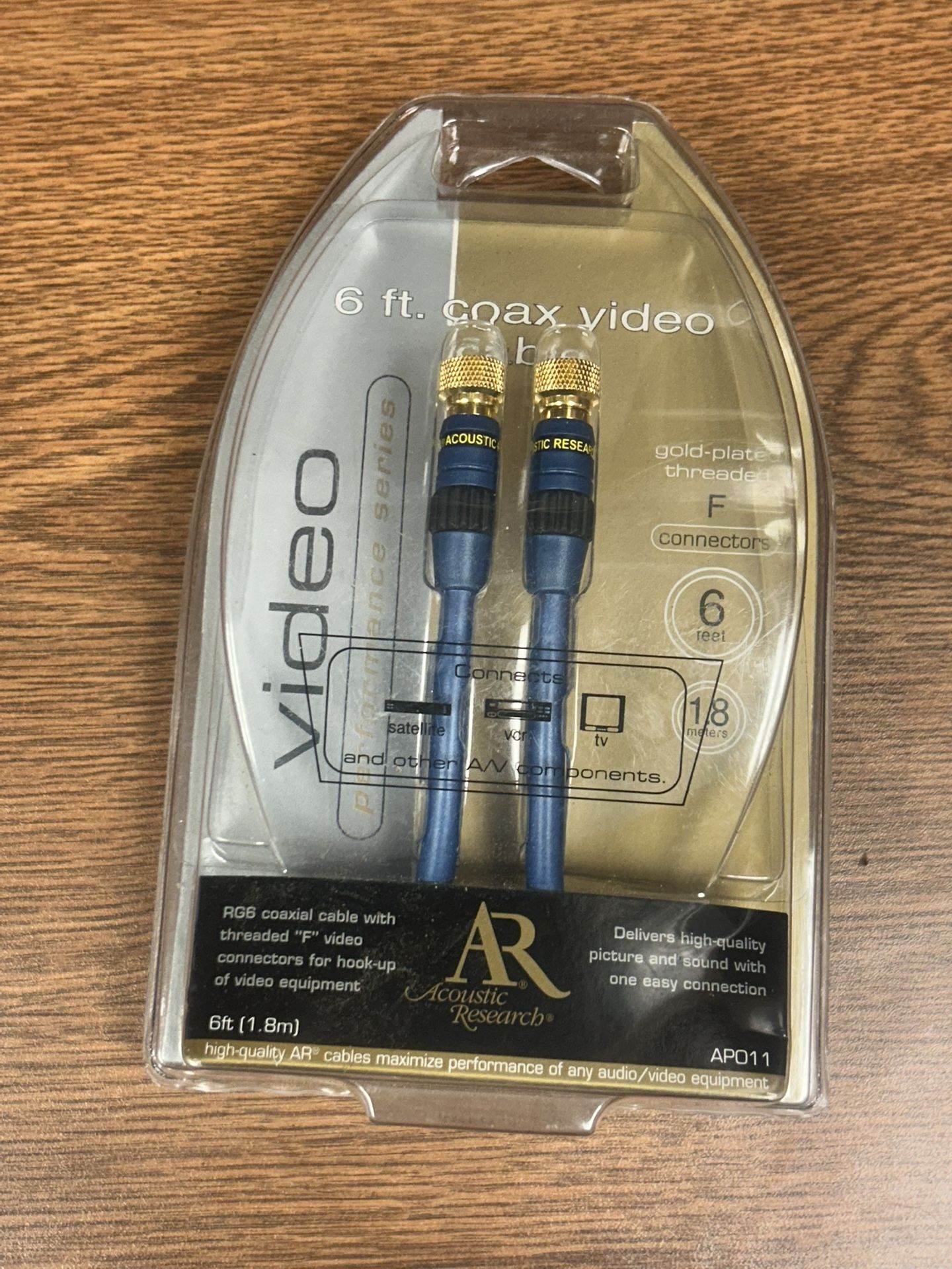 Acoustic Research AP011 6ft Coax Video Cable (New)