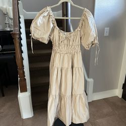 En Saison Beige Midi Dress Size S