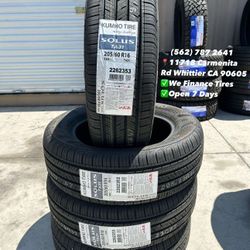 205/60R16 Kumho All Season Set of Tires Installed and Balanced Set de Llantas Nuevas Instaladas y Balanceadas