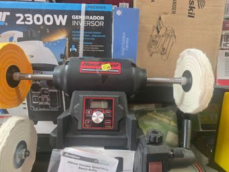 Bucktool 200mm Variable Speed Bench Buffer