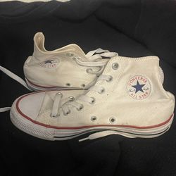 White Converse High top 