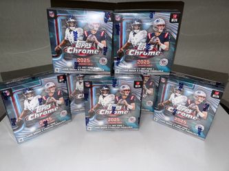 2025 Topps Chrome NFL Mega Box - Lot of 7 - Sealed