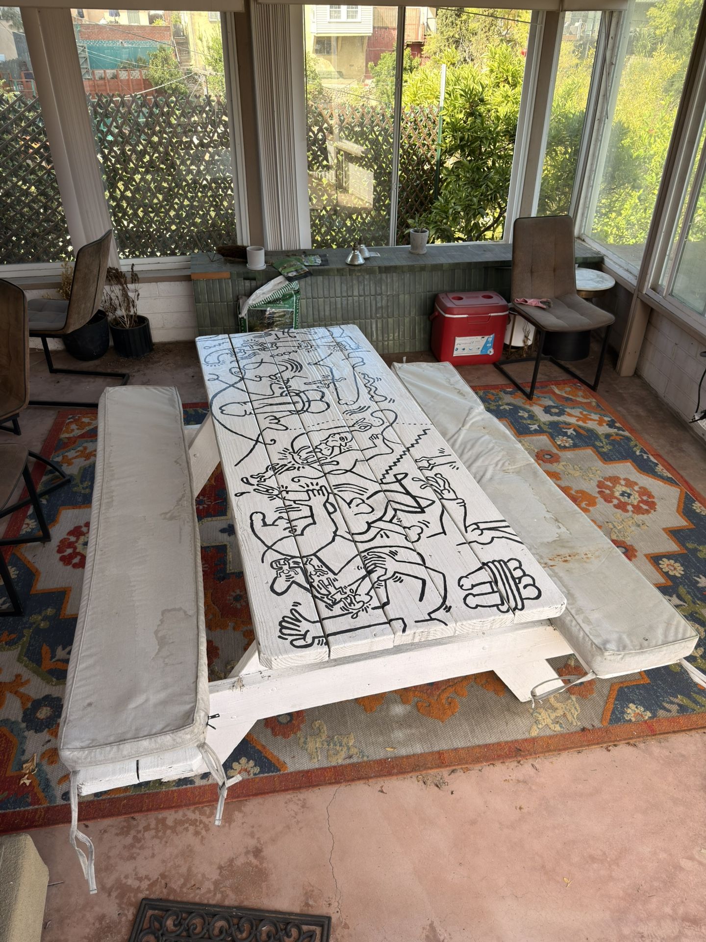 Keith Harring Picnic Table