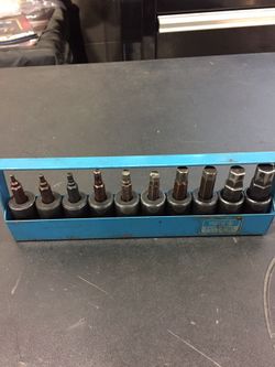 Matco 10pc Hex bit socket set 3/8 drive metric allen