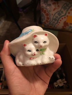 antique glass cats
