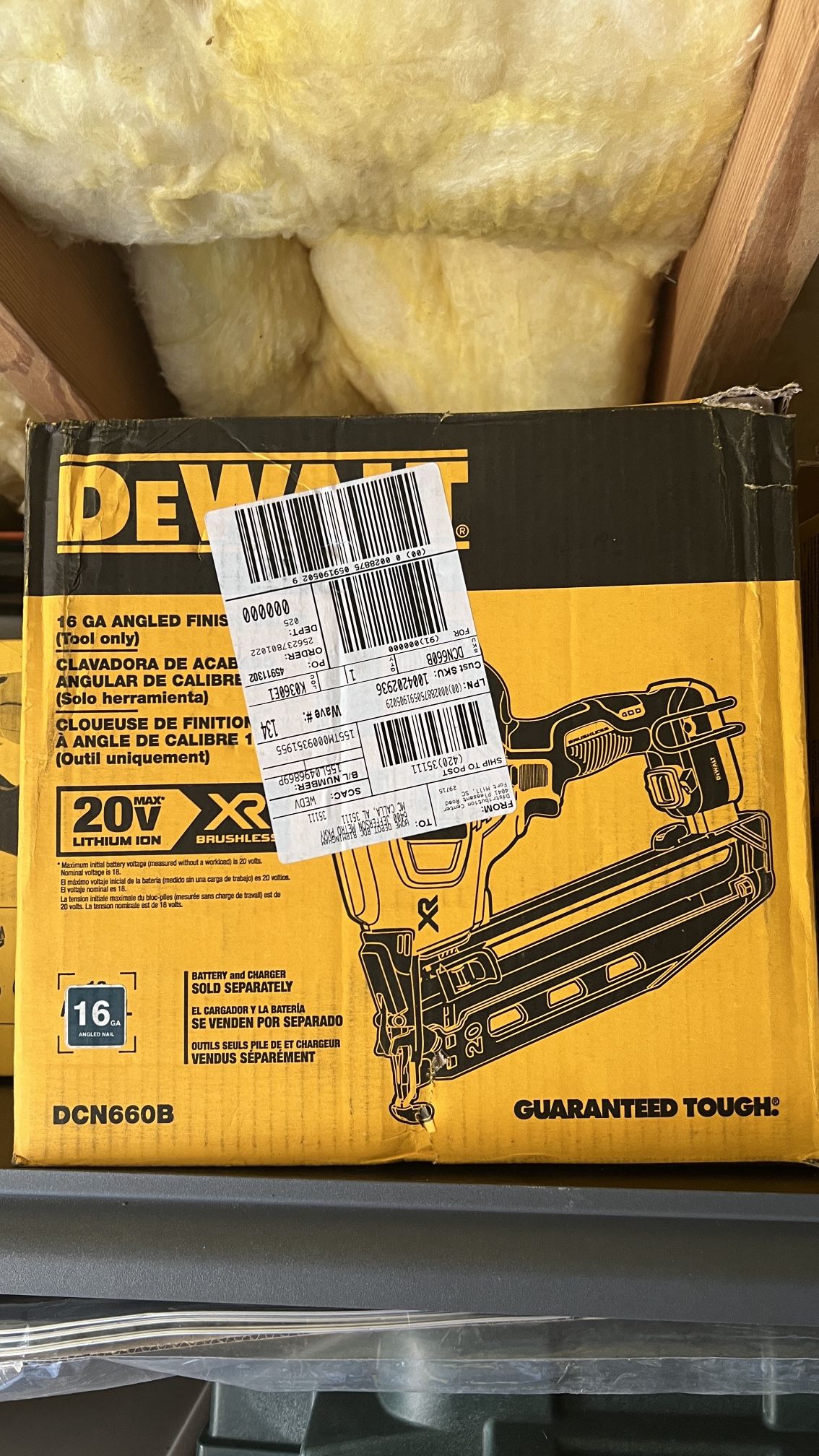 Dewalt Nail Gun Model DCN660B