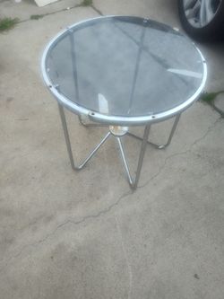 Glass end table