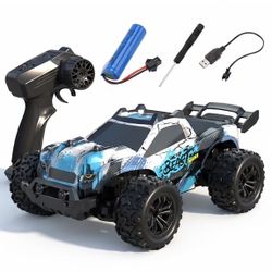 High Speed 1:20 Scale Fast RC Car, 20 KM/H, 2.4Ghz Remote Control, Off-Road Racing Vehicle with LED Lights, 2 Speed Modes, Hobby Grade All Terrain Tru