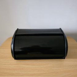 Black Bread Box with Roll-Top Lid!