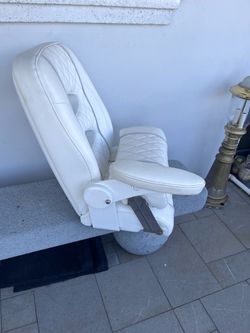 White Marine Boat Captain's Chair