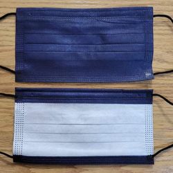 Face mask Dark Blue color 3 layers.