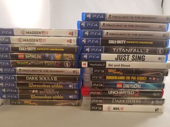 Ps4, Ps3, Ps2, PsVita, and Wii Video game lot