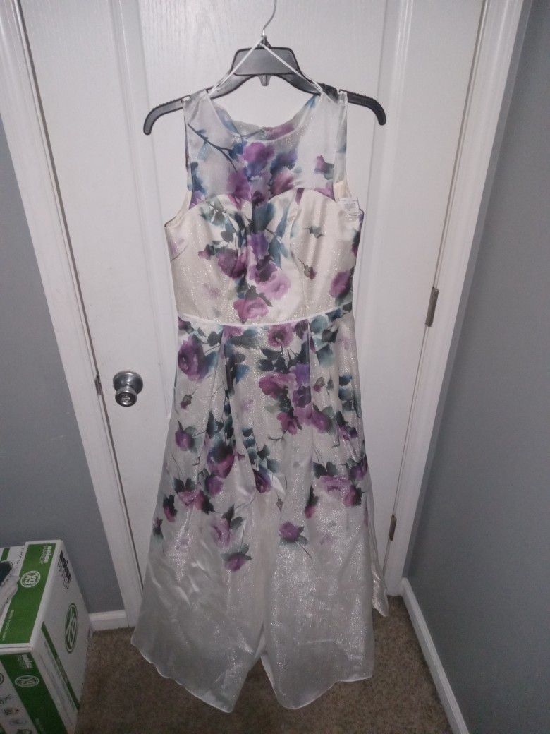 Floral Sleeveless Evening Gown