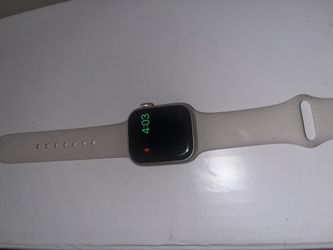 Rose gold Apple Watch. 