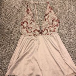 Rose Gold Floral Lace Lingerie 