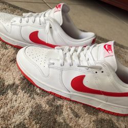 Nike Dunk Low Retro  White Picante Red 