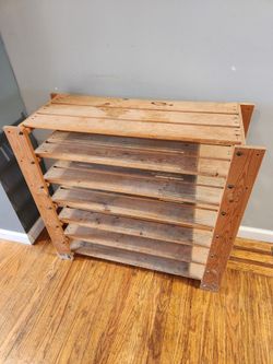 Wood Pantry Storage Shelf or Closet Storage Shoe Rack