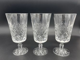 LENOX "Charleston" Iced Tea Glass 6 3/4" Hand Blown Lead Crystal Set of 3