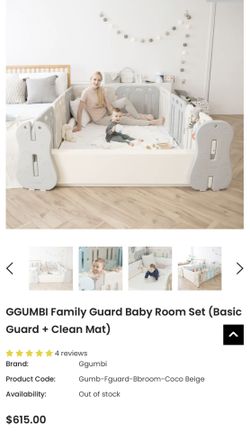 GGUMBI Family Guard Baby Room Set (Basic Guard + Clean Mat)