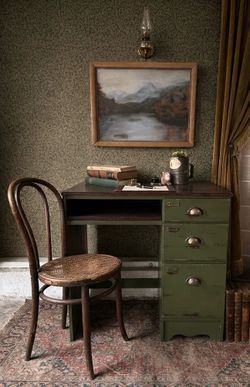 Vintage Style Kids Desk Refinished Farmhouse Rustic