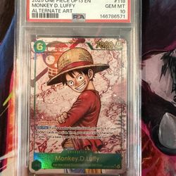 One Piece Luffy Parallel 118 PSA10