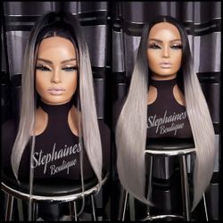 Human Hair Blended Lace Front Wig 